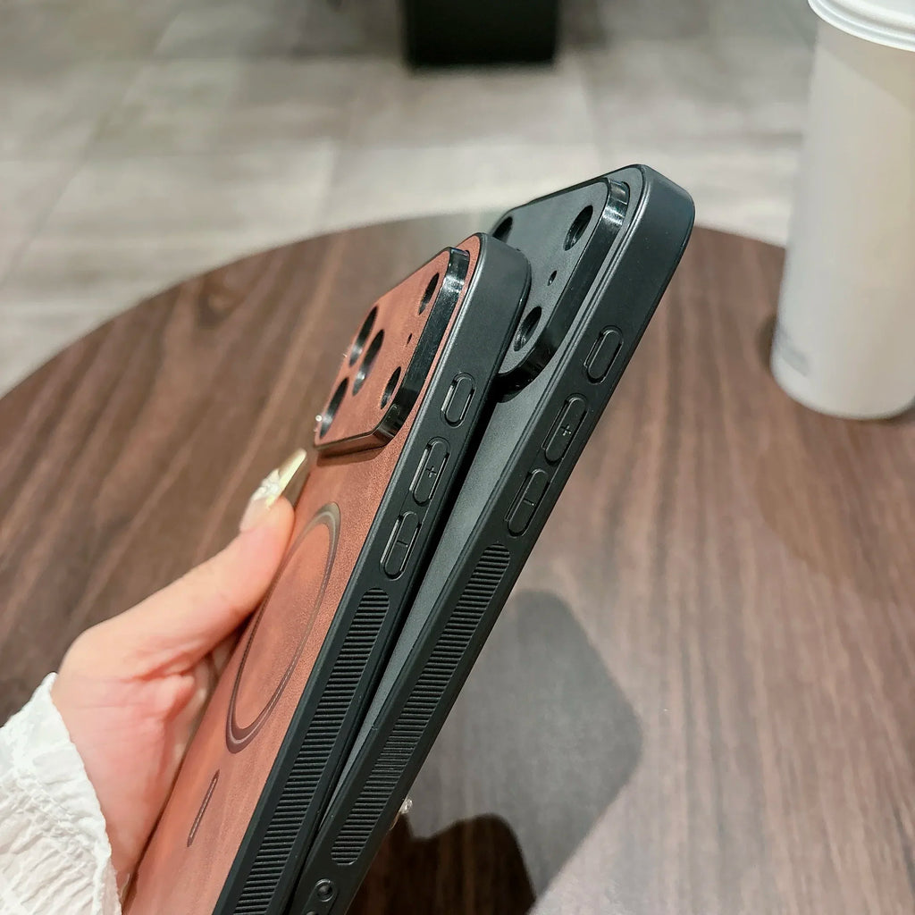 Magnetic Leather Case for iPhone 17 Pro Max 17 Air 17Pro Cover Magnet for Mag-safe Anti-knock All-round Camera Protector Shell